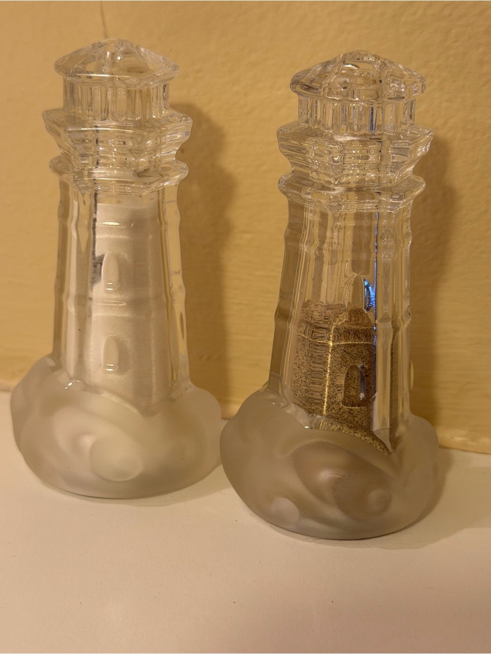 Lenox Clear Glass Salt and Pepper Shakers with Frosted Base
